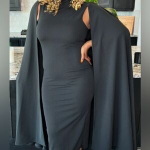 Cape cloak maxi Dress